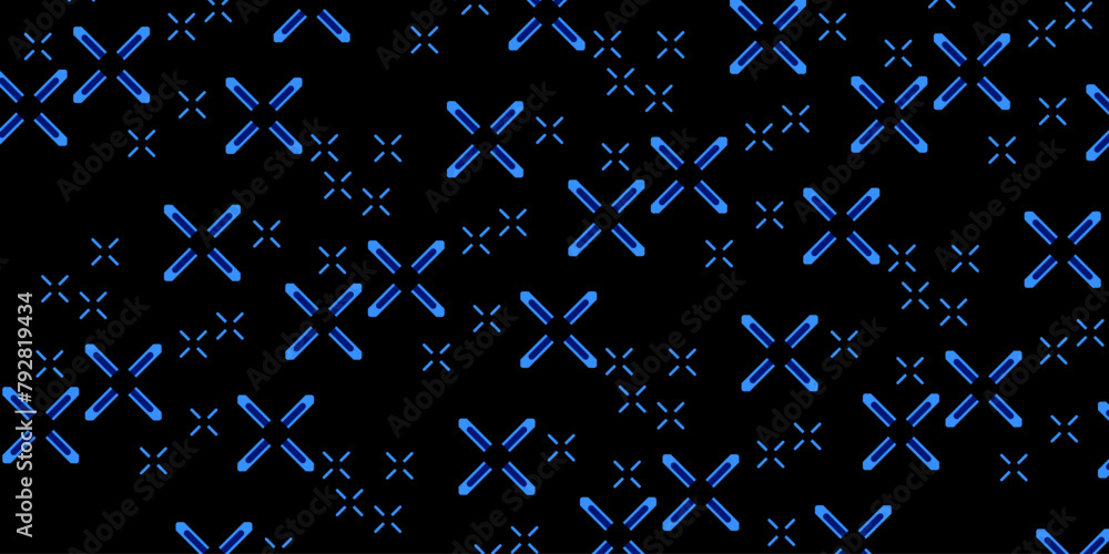 Poster abstract horizontal background with blue crosses pattern. modern technology background. vector eps 1