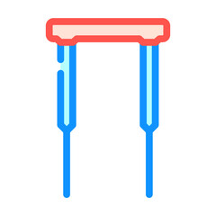 hoop croquet game color icon vector. hoop croquet game sign. isolated symbol illustration