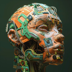 Sculpt a three-dimensional masterpiece in the style of Circuitry Sculpturalism