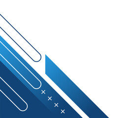 Blue Modern Geometric Corner