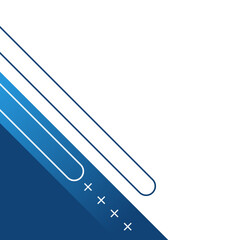 Blue Modern Geometric Corner