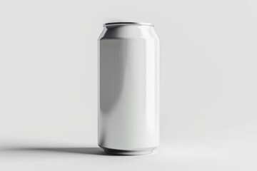 Blank Aluminum Soda Can on White Background for Brand Mockup