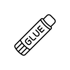 Glue stick outline icons, minimalist vector illustration ,simple transparent graphic element .Isolated on white background