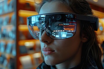 A customer service representative using AR to assist a customer remotely, visualizing the problem and solution