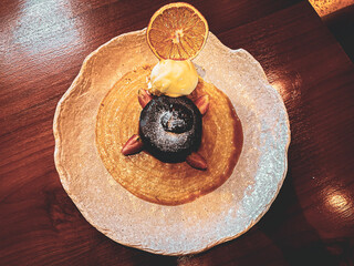 Chocolate Lava Cake at Table