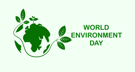 world environment day and the green world of environmentally friendly cities Help save the world concept The concept of protecting the world's environment Vector illustration