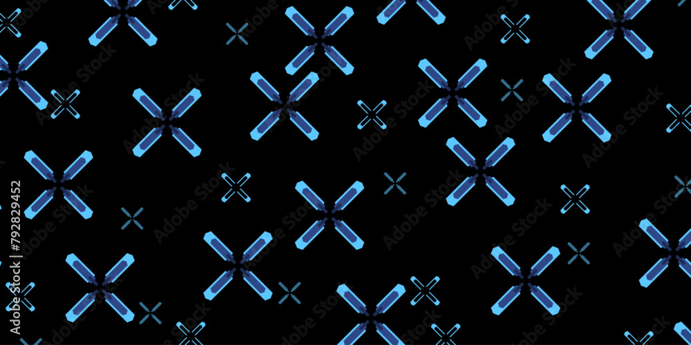 Poster abstract horizontal background with blue crosses pattern. modern technology background. vector eps 1