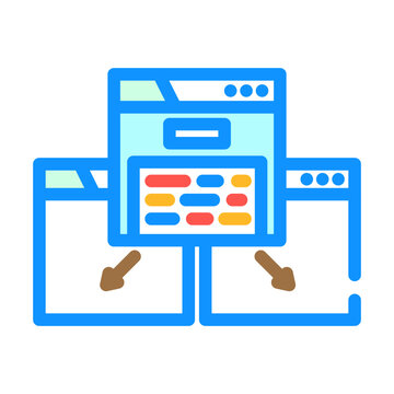keyword cannibalization seo color icon vector. keyword cannibalization seo sign. isolated symbol illustration