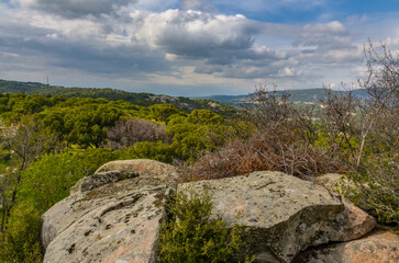 Kozak Plateau scenic view from Ida Madra Geopark (Izmir province, Turkiye)