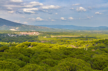 Obraz premium scenic view of Asagicuma village and Kozak Plateau from Ida Madra Geopark (Izmir province, Turkiye)