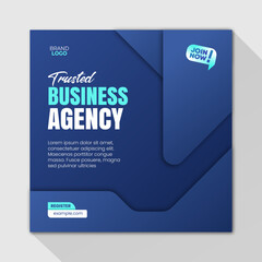 Business agency corporate social media post template