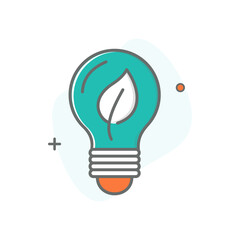 Green Thinking icon Innovative concept illustrating eco-friendly and sustainable practices