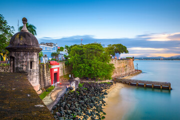 San Juan, Puerto Rico Caribbean Coast Along Paseo de la Princesa