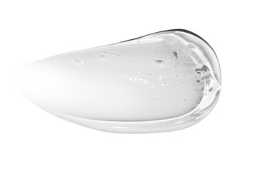 smear of transparent cosmetic gel. On an empty background. PNG