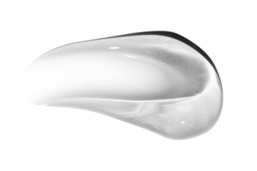 smear of transparent cosmetic gel. On an empty background. PNG