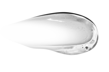 smear of transparent cosmetic gel. On an empty background. PNG
