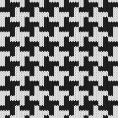 Classic knitted fashion seamless tileable pattern. Realistic knitted fabric texture.
