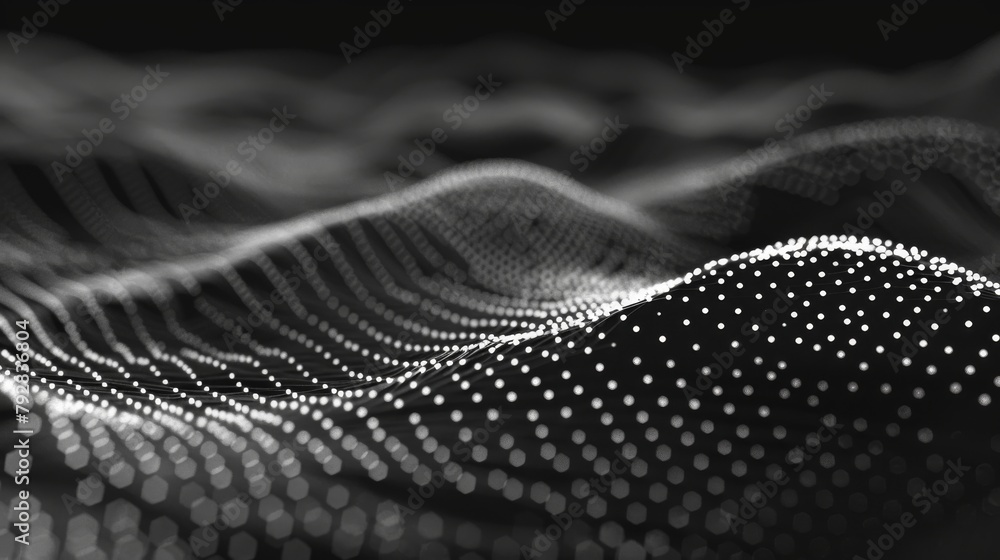 Poster dots and weave lines on an abstract background. network connection structure.