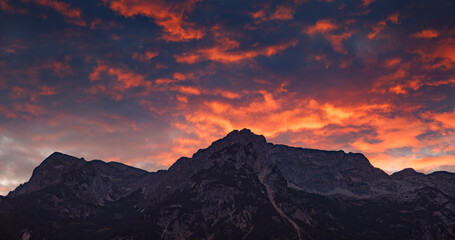 Post-Sunset Glow over Werfen Mountains, Austria