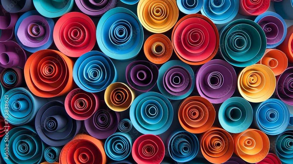 Poster seamless pattern with colorful circles