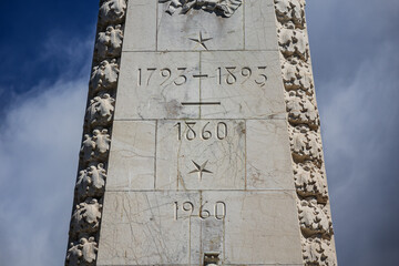 Century Monument (Monument du Centenaire) on Promenade des Anglais. Monument to the Centenary of...