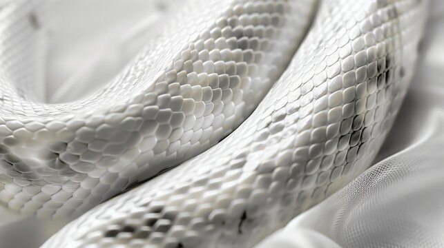 Close up a white snake skin seamless pattern