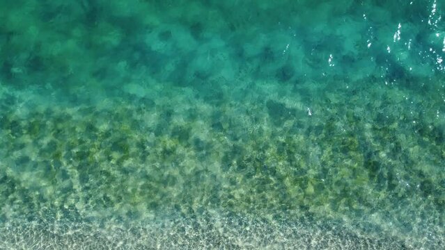 Sea aerial view. Sea texture. Tranquil turquoise sea. Summer concept. Datca, Turkey.