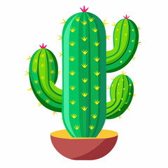 Exotic on a poster: Vector illustration of a cactus
