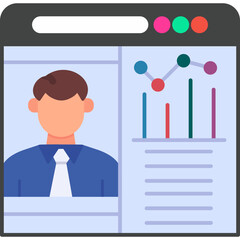 Online Web Presentation Icon