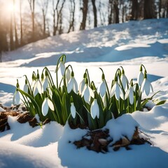 spring in the snow