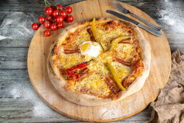 pizza with mushrooms