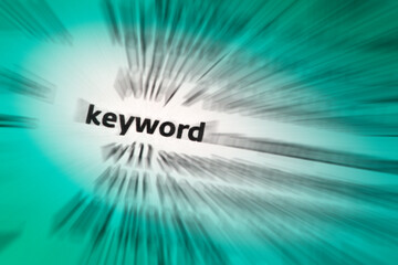 Keyword - a term used as a keyword to search for documents in an information system such as a catalog or a search engine
