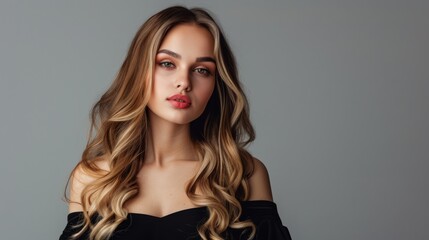 Fototapeta premium beautiful woman with shiny hair.
