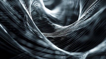 Blurry lines and curves intertwining in a chaotic yet harmonious pattern representing the dynamic and iterative nature of agile development. . - obrazy, fototapety, plakaty
