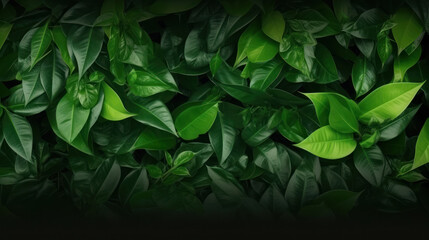 green leaves, frame of leaves background, free space, for design, copy space