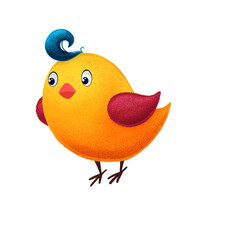 Chick yellow cartoon style character