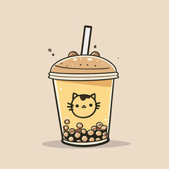 Bubble Tea Vector Design: Refreshing Cup Illustration