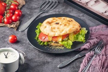 sandwich on a plate