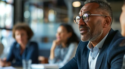 Geschäftsmann im Meeting