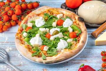 pizza with vegetables
