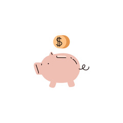 Piggy bank savings vector illustration