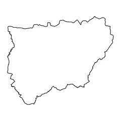 Map of the Province of a Jaen, administrative division of Spain. Vector illustration.