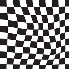 Fototapeta premium Black and white checkered seamless pattern. Endless background. Racing flag texture