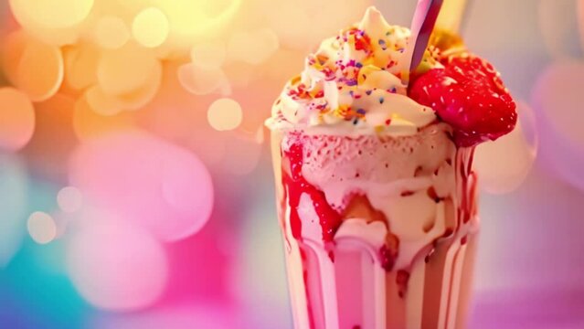 video strawberry milkshake