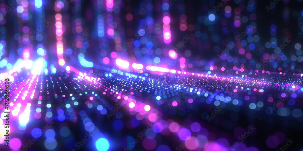 Aufkleber blur binary data background. concept for big data, deep machine learning, artificial intelligence. b