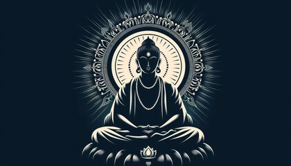Buddha Purnima, Vesak Day, Buddhism, Buddha Jayanti Banner for Social Media Post, Vector Art Illustration