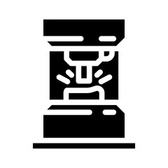 metalworking blacksmith metal glyph icon vector. metalworking blacksmith metal sign. isolated symbol illustration