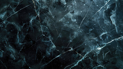 Luxurious Black Marble Background with Striking Veins - obrazy, fototapety, plakaty
