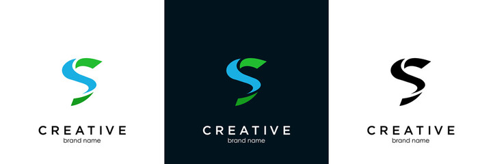 Letter S logo icon design template elements