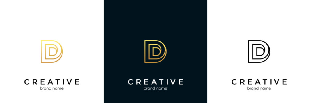 Initials D. DD logo design. Initial Letter Logo.